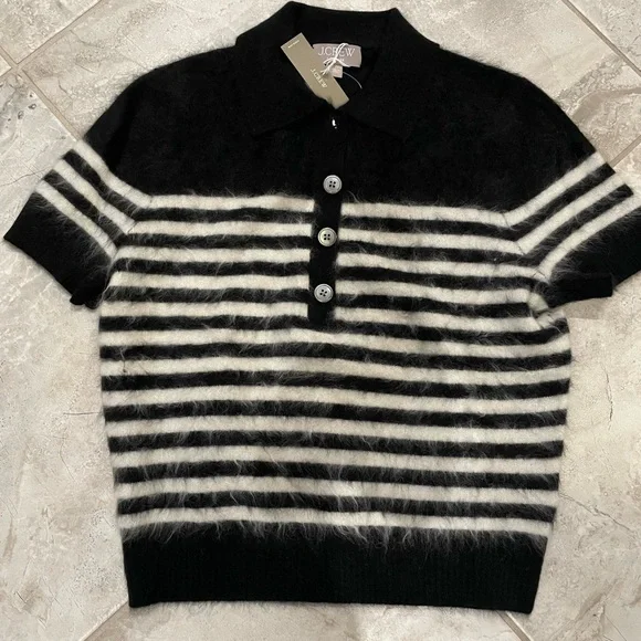 J. Crew Black and White Striped Sweater - Picture 2 of 3